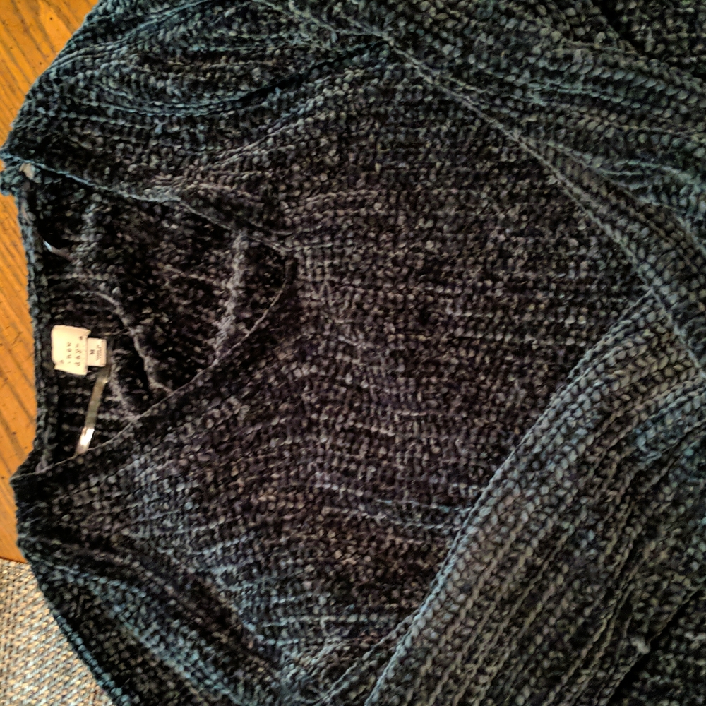 Dark green cheille sweater